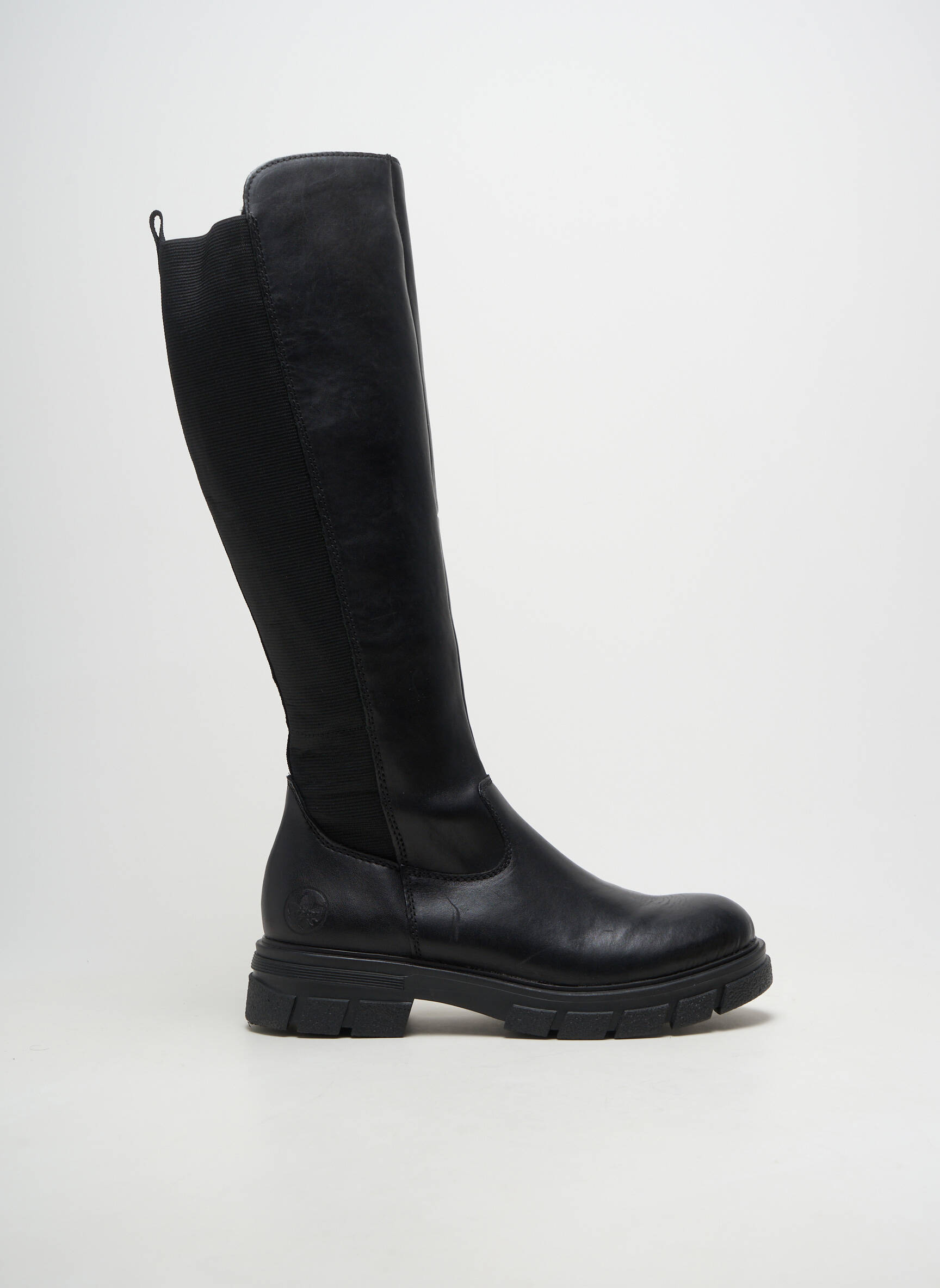 Cizme material neted toc de 4 la 6 cm negru RIEKER femeie