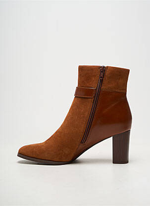 Botine/ghete toc pătrat toc de 7 la 9 cm maro FUGITIVE BY FRANCESCO ROSSI femeie