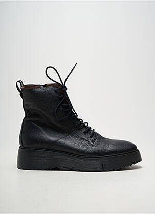 Botine/ghete material neted toc de 4 la 6 cm negru WONDERS femeie