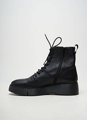 Botine/ghete material neted toc de 4 la 6 cm negru WONDERS femeie