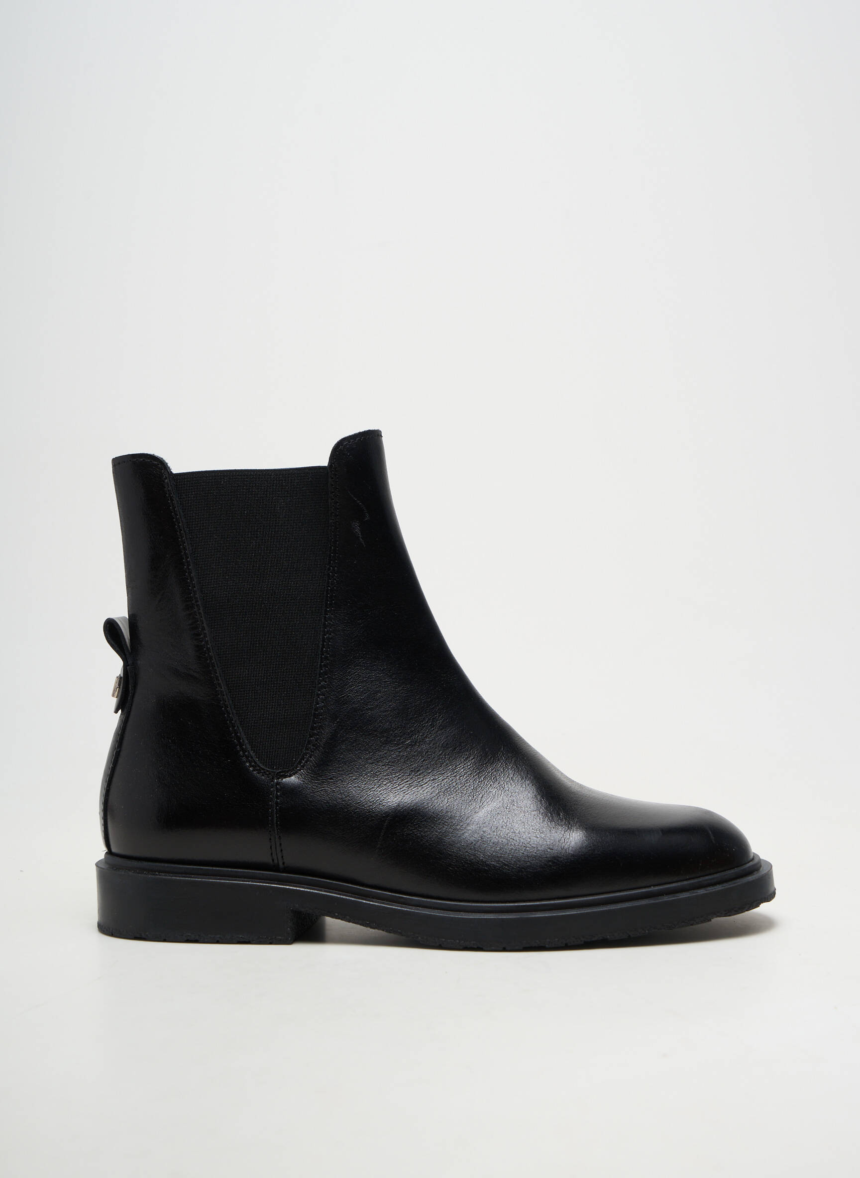 Botine/ghete material neted toc plat până la 3 cm negru WONDERS femeie