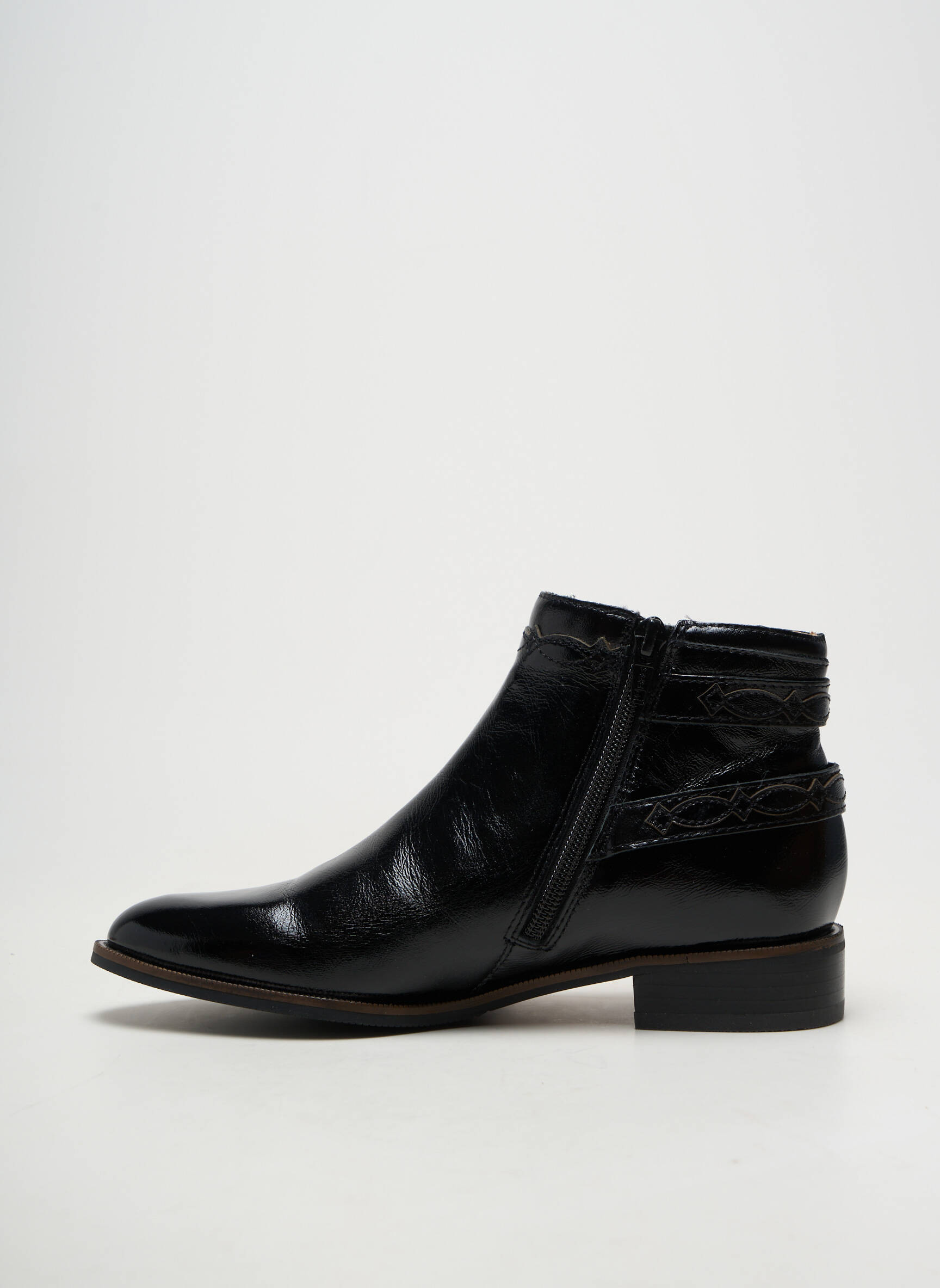 Botine/ghete material neted toc plat până la 3 cm negru MAM'ZELLE femeie