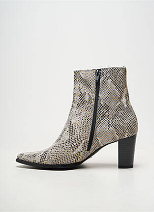 Botine/ghete material neted toc de 7 la 9 cm alb GEO-REINO femeie