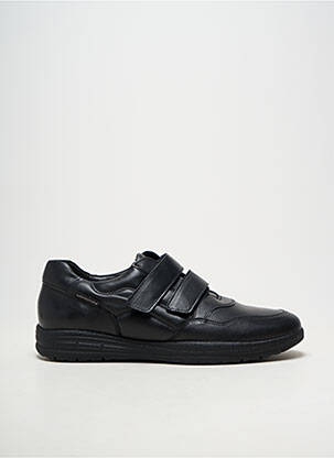 Adidași material neted vârf rotund negru MEPHISTO bărbat