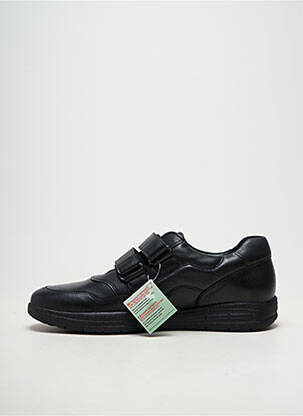 Adidași material neted vârf rotund negru MEPHISTO bărbat