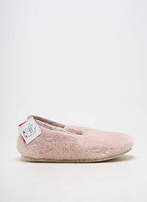 Papuci/pantofi de casă vârf rotund toc plat până la 3 cm roz CHAUSSE MOUTON femeie