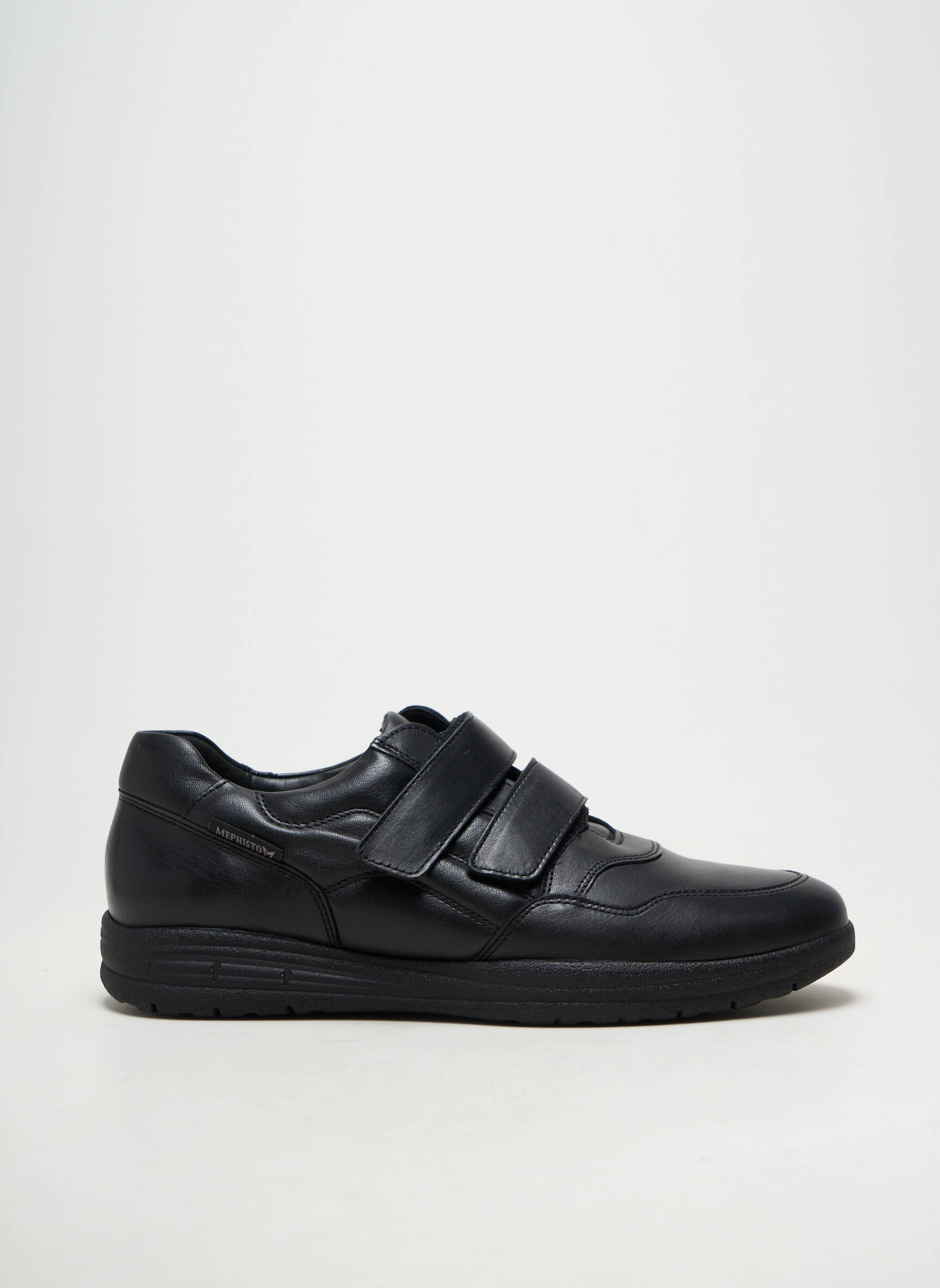 Adidași material neted vârf rotund negru MEPHISTO bărbat