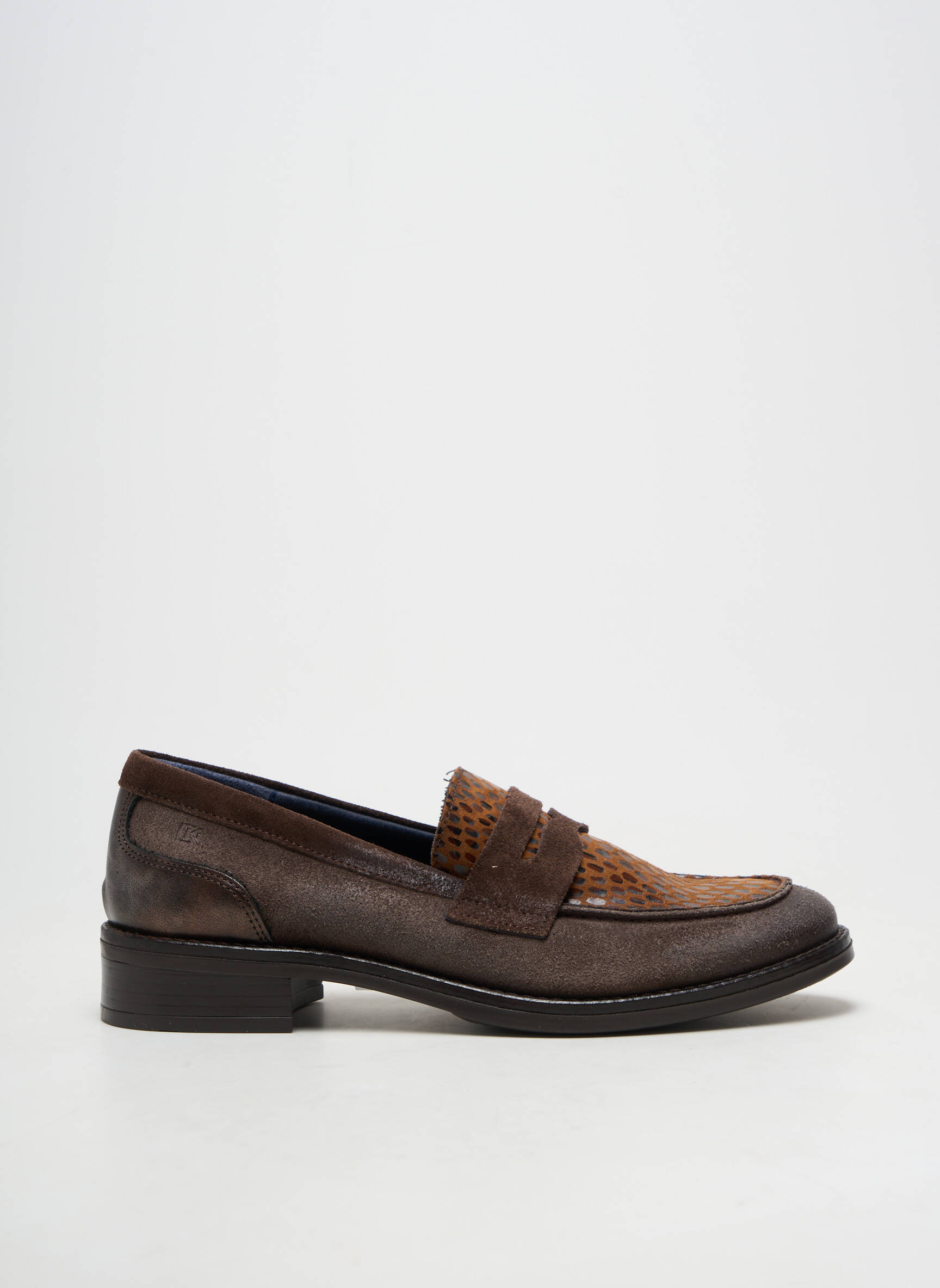 Mocasini vârf rotund toc de 4 la 6 cm maro FLUCHOS femeie