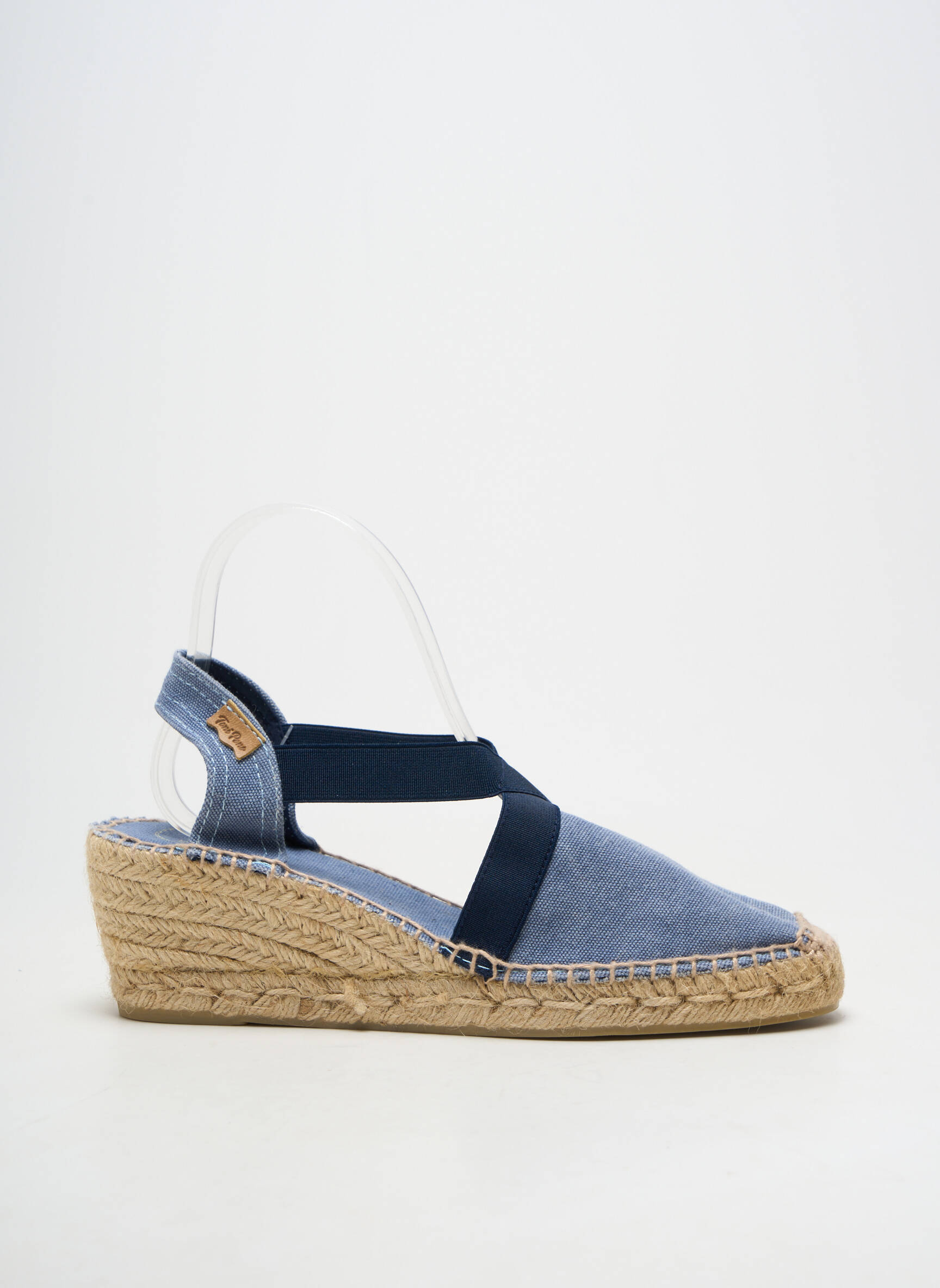 Espadrile vârf rotund toc de 7 la 9 cm albastru TONI PONS femeie