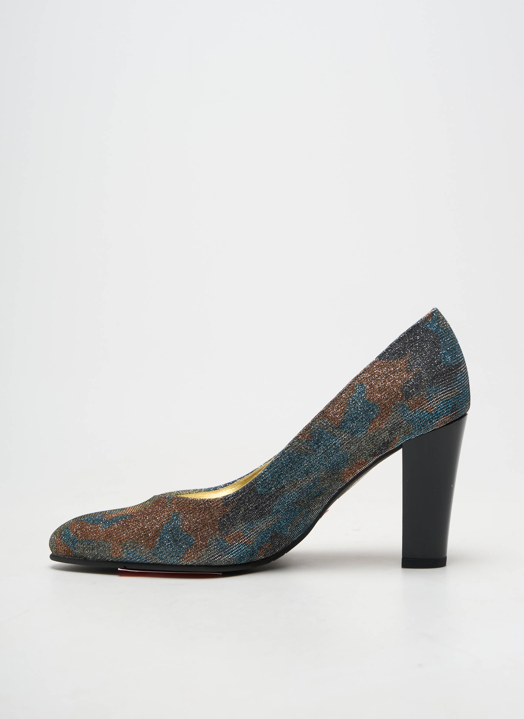 Pantofi cu toc toc pătrat toc de 7 la 9 cm albastru AZUREE femeie