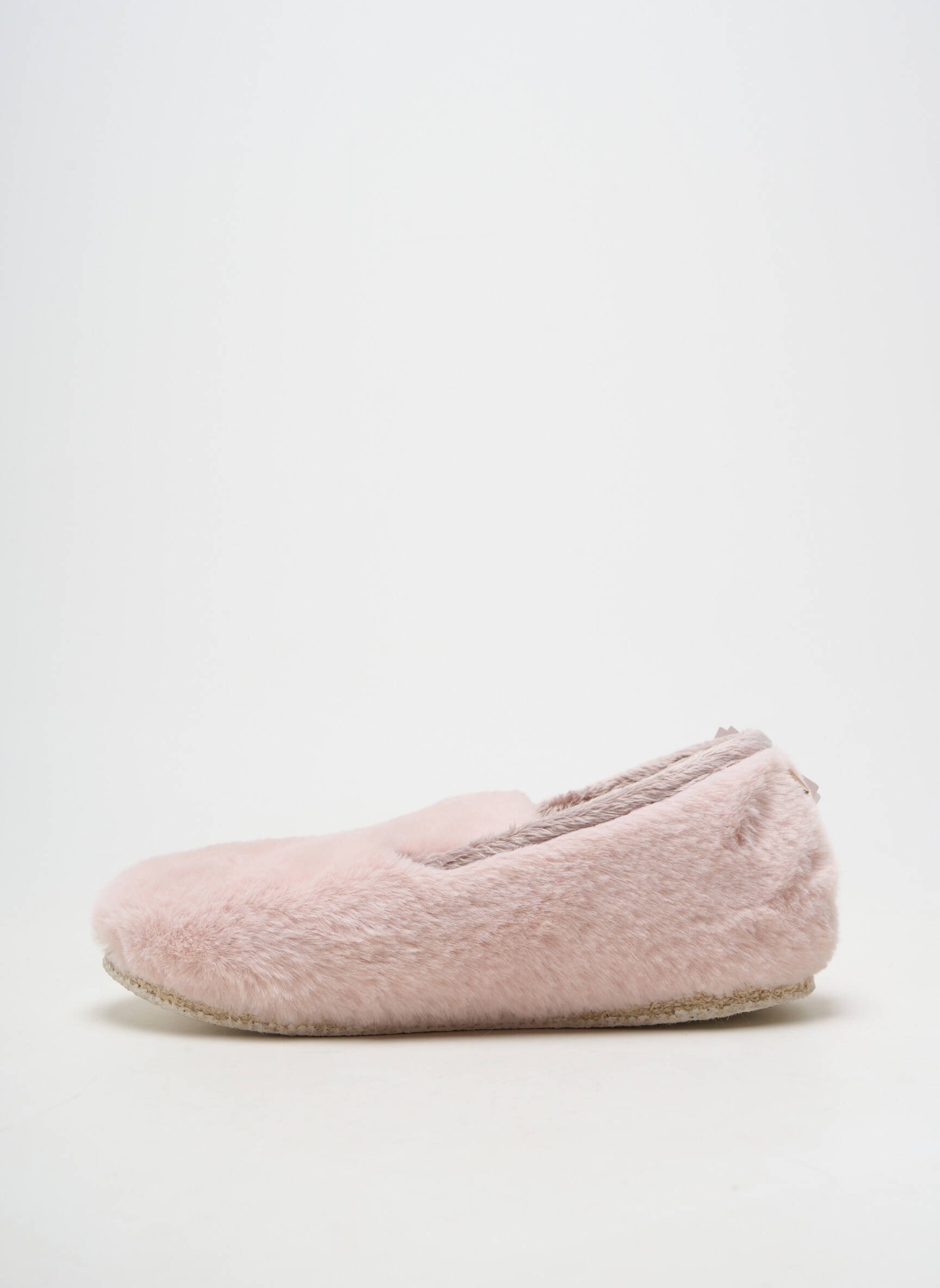 Papuci/pantofi de casă vârf rotund toc plat până la 3 cm roz CHAUSSE MOUTON femeie