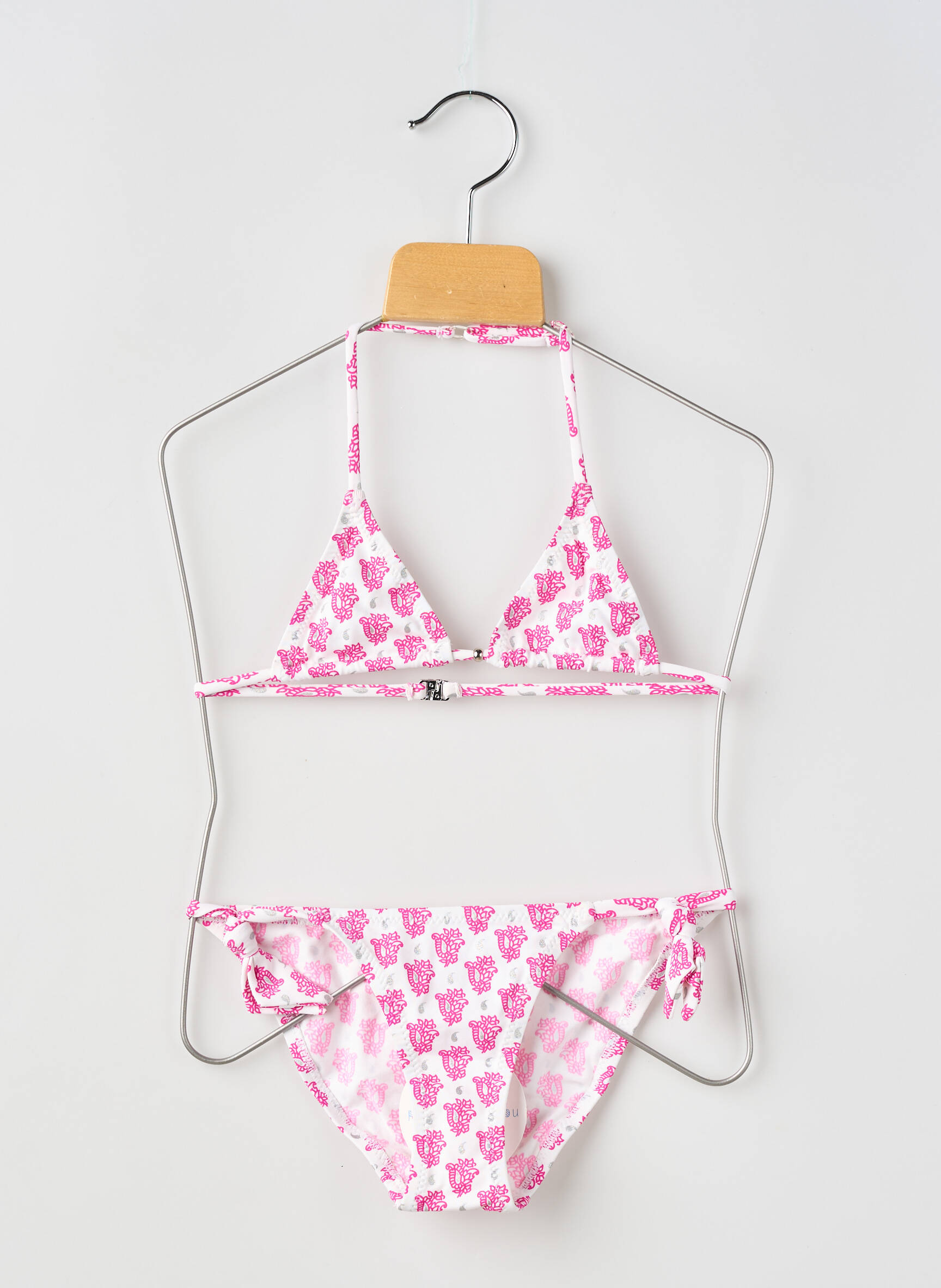 Costum de baie din două piese elasticitate roz PRINCESSE ILOU fată