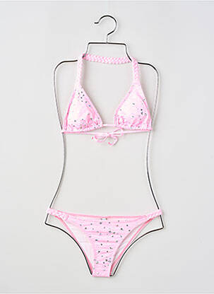 Costum de baie din două piese elasticitate roz PRINCESSE ILOU fată