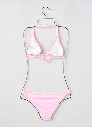 Costum de baie din două piese elasticitate roz PRINCESSE ILOU fată