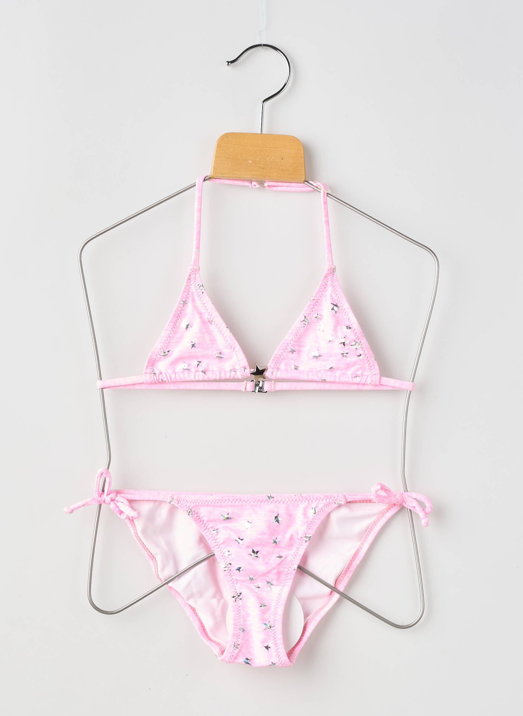 Costum de baie din două piese bikini roz PRINCESSE ILOU fată