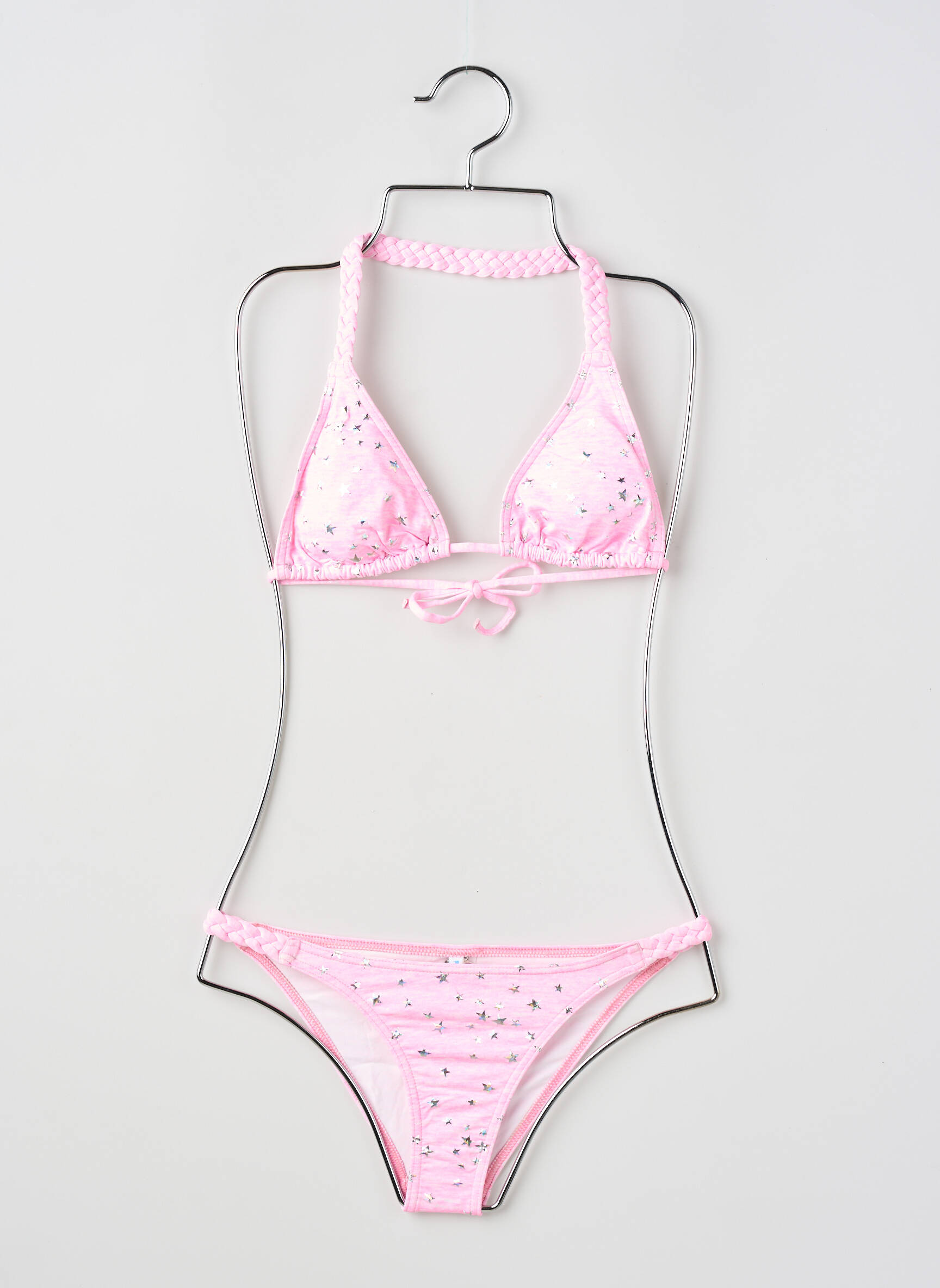 Costum de baie din două piese elasticitate roz PRINCESSE ILOU fată