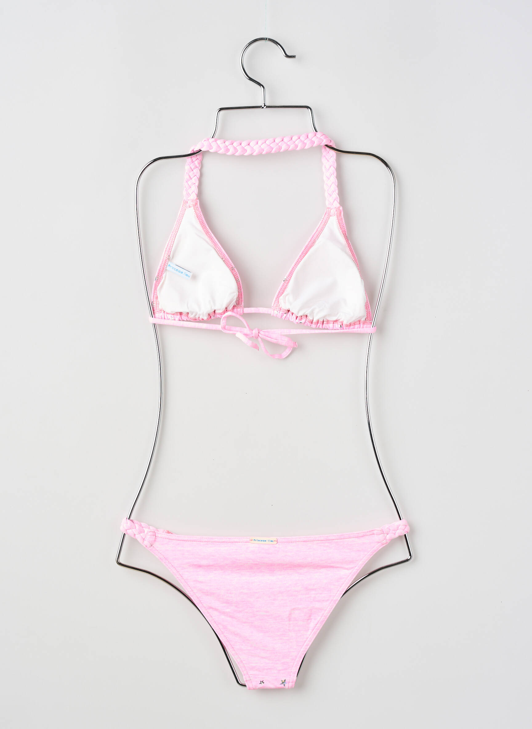 Costum de baie din două piese elasticitate roz PRINCESSE ILOU fată