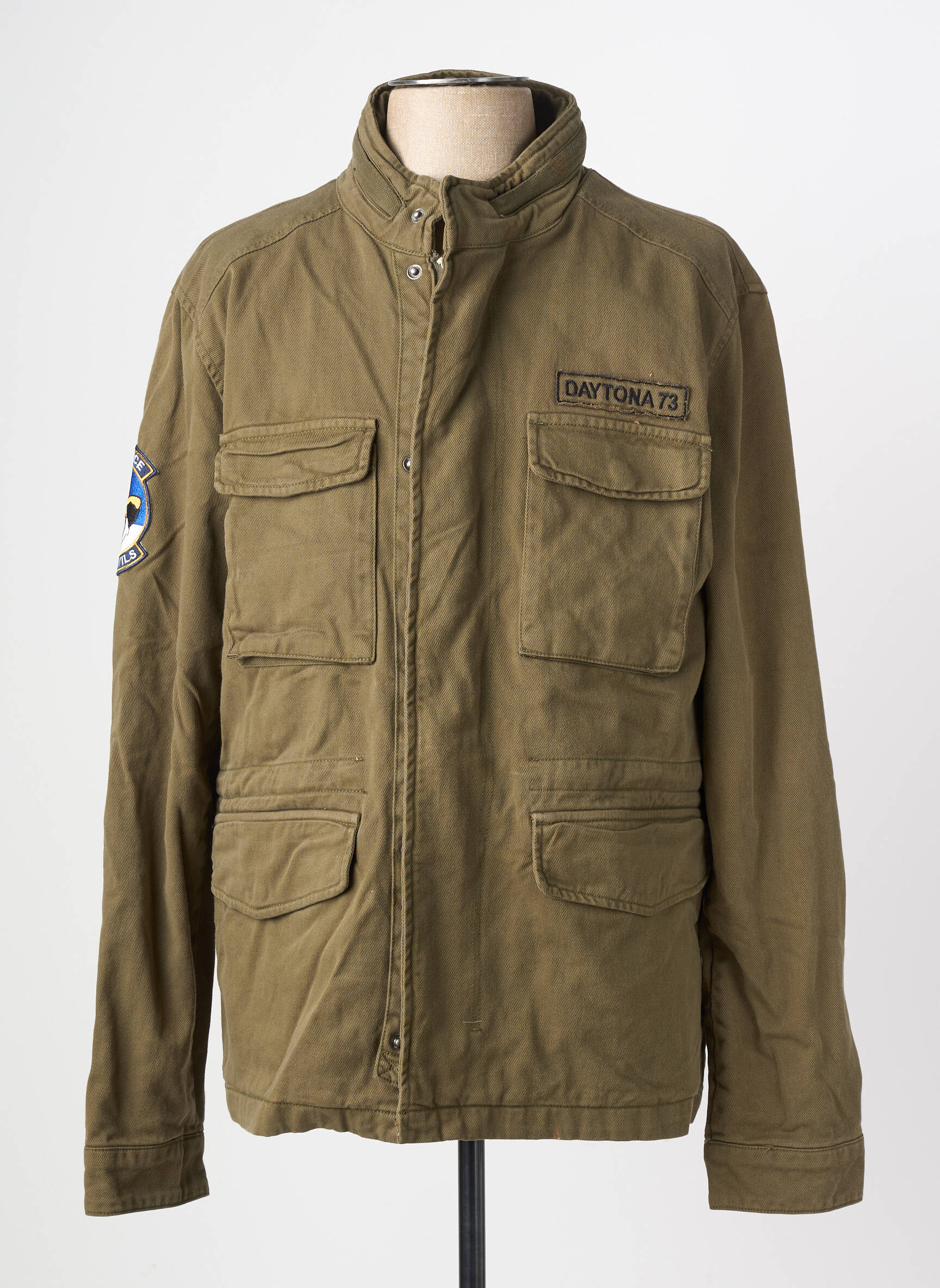 Parka mâneci lungi fără glugă verde DAYTONA bărbat