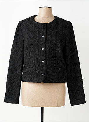 Jachete elegante buzunare false negru JULIE GUERLANDE femeie
