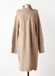 Rochie pulover țesătură melanj mâneci lungi maro BROADWAY femeie