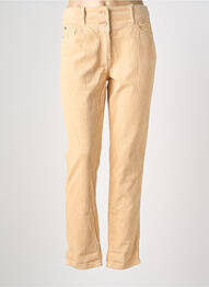 Pantalon drept elasticitate talie înaltă bej C'EST BEAU LA VIE femeie
