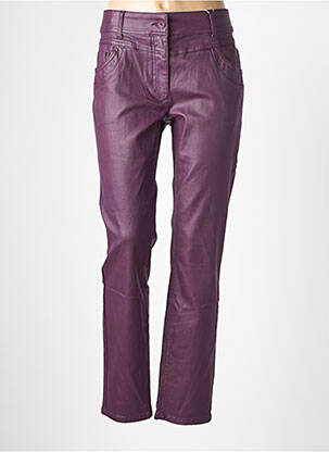 Pantalon slim țesătură acoperită mărime normală violet CECIL femeie