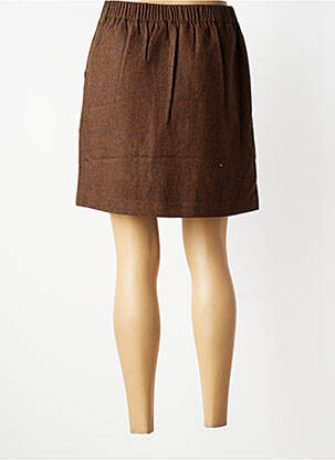 Fustă scurtă buzunare maro C'EST BEAU LA VIE femeie