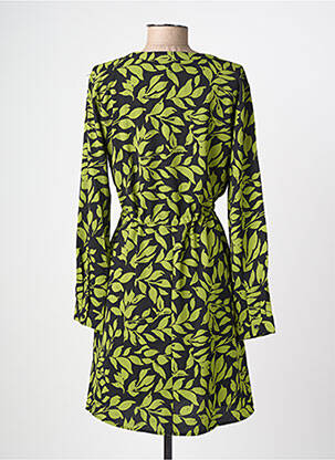 Rochie midi imprimeu fantezie mâneci lungi verde JDY femeie