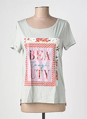 Tricou serigrafie flockată mâneci scurte gri STREET ONE femeie