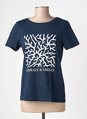 Tricou serigrafie flockată mâneci scurte albastru STREET ONE femeie