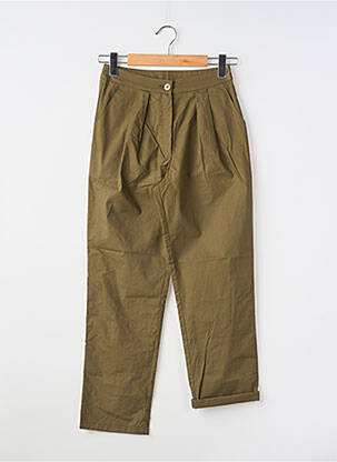 Pantalon chino țesătură poplin mărime normală verde COMPAÑIA FANTASTICA femeie