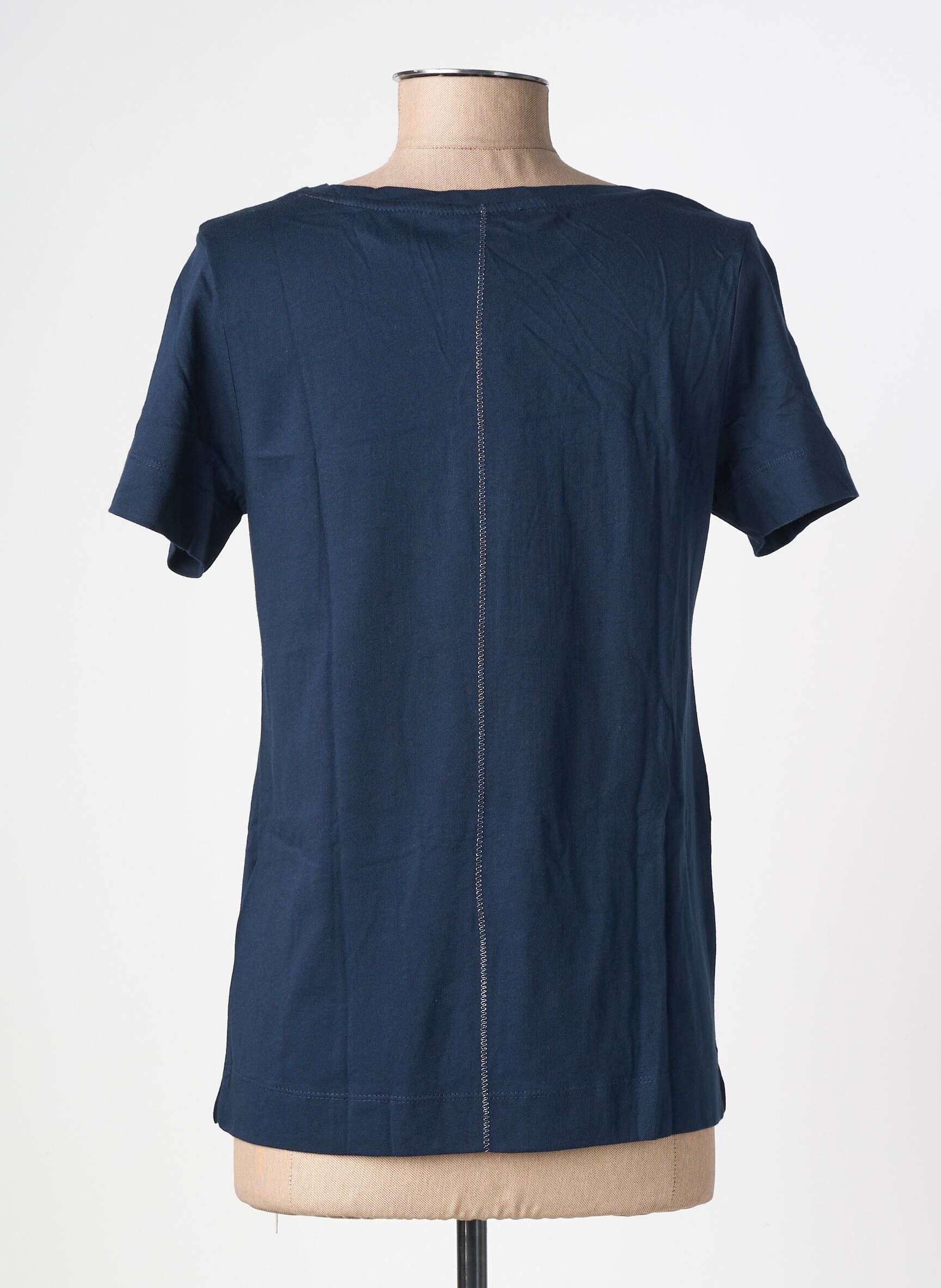 Tricou serigrafie flockată mâneci scurte albastru STREET ONE femeie