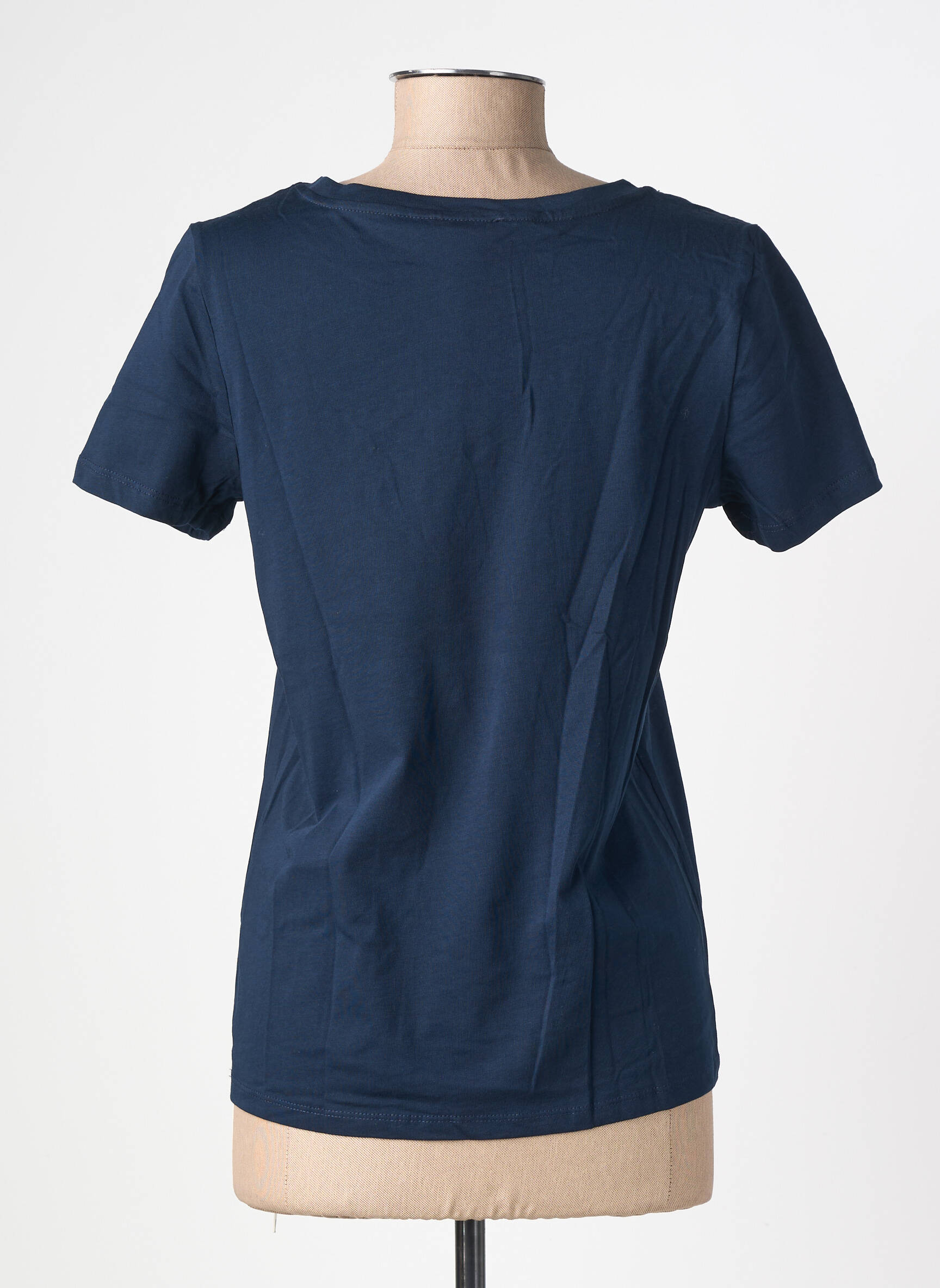 Tricou serigrafie flockată mâneci scurte albastru STREET ONE femeie