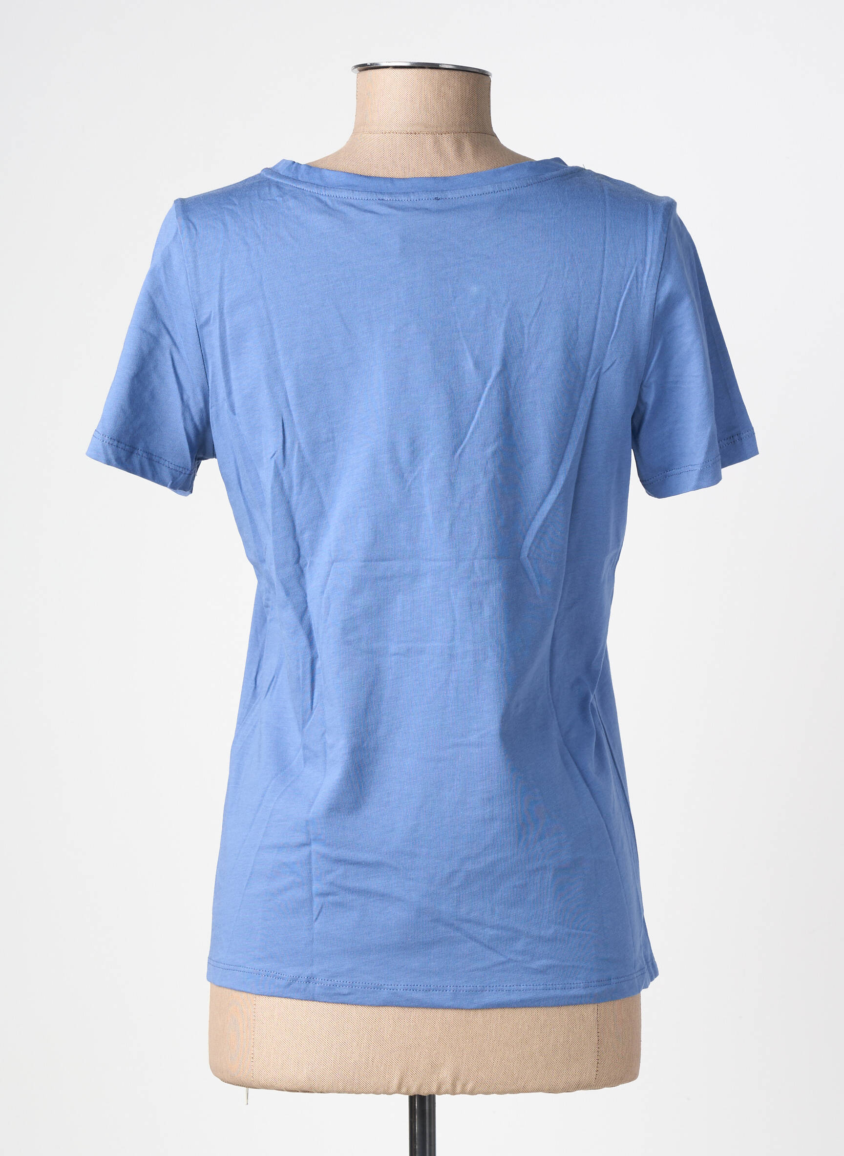 Tricou serigrafie flockată mâneci scurte albastru deschis STREET ONE femeie