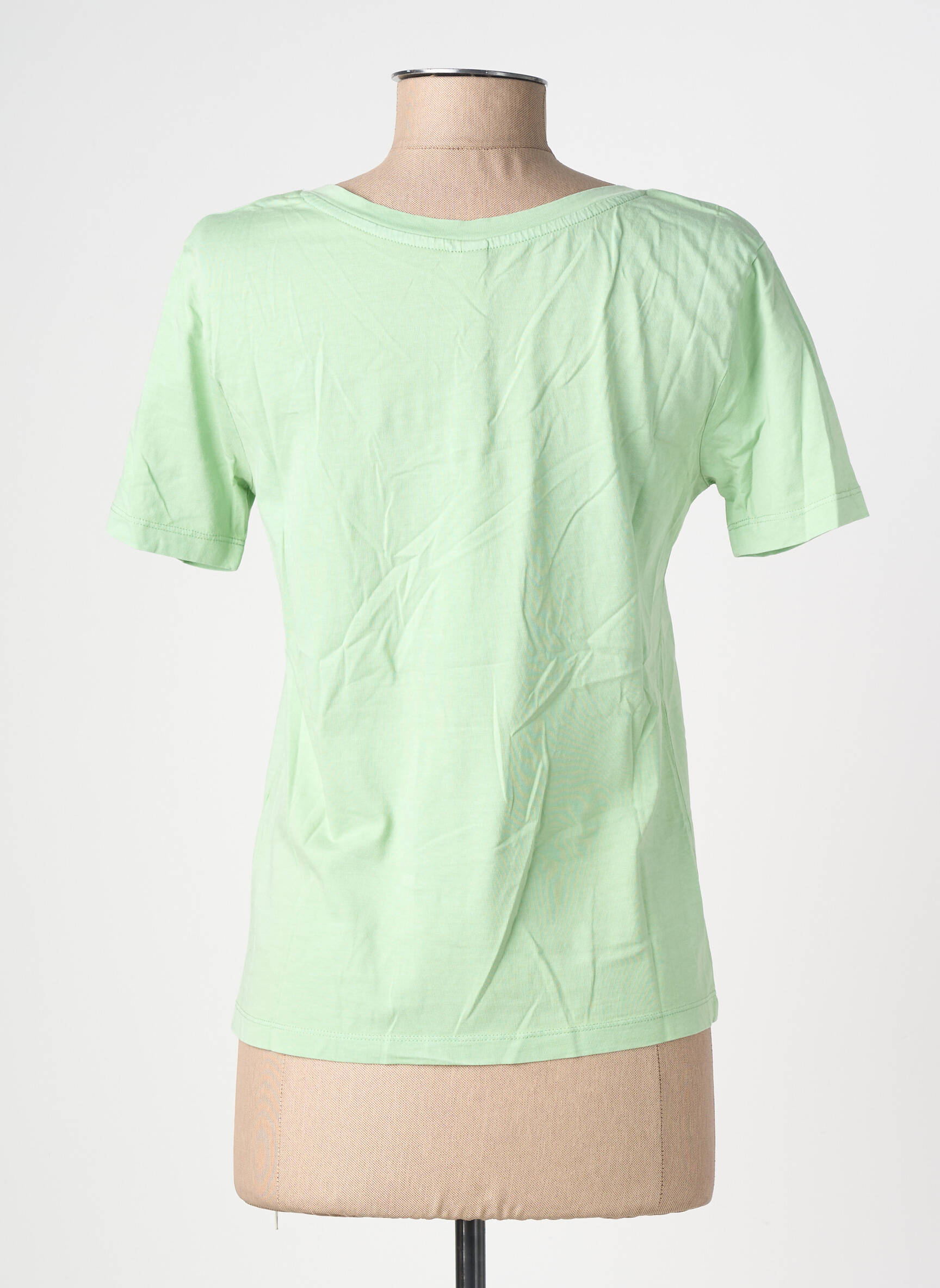 Tricou guler în v mâneci scurte verde JDY femeie