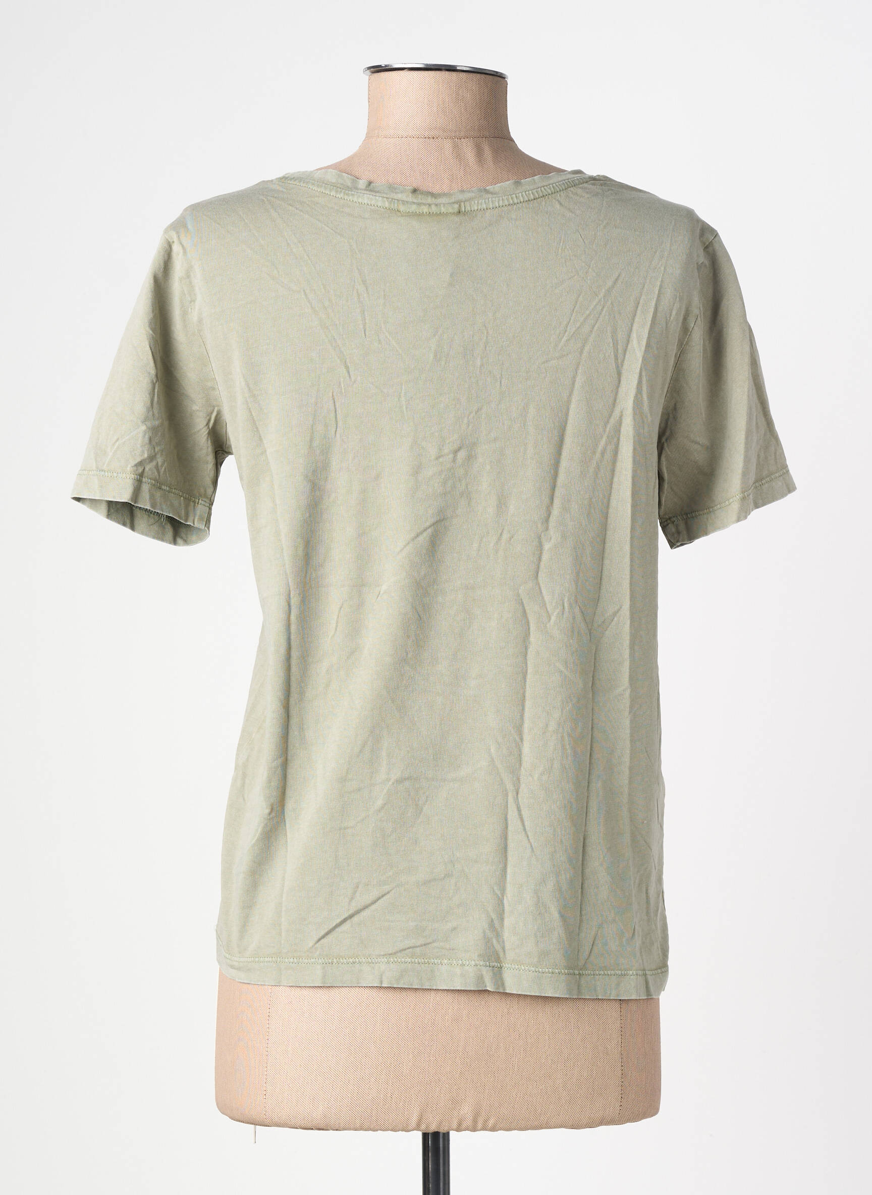 Tricou guler în v mâneci scurte verde deschis JDY femeie