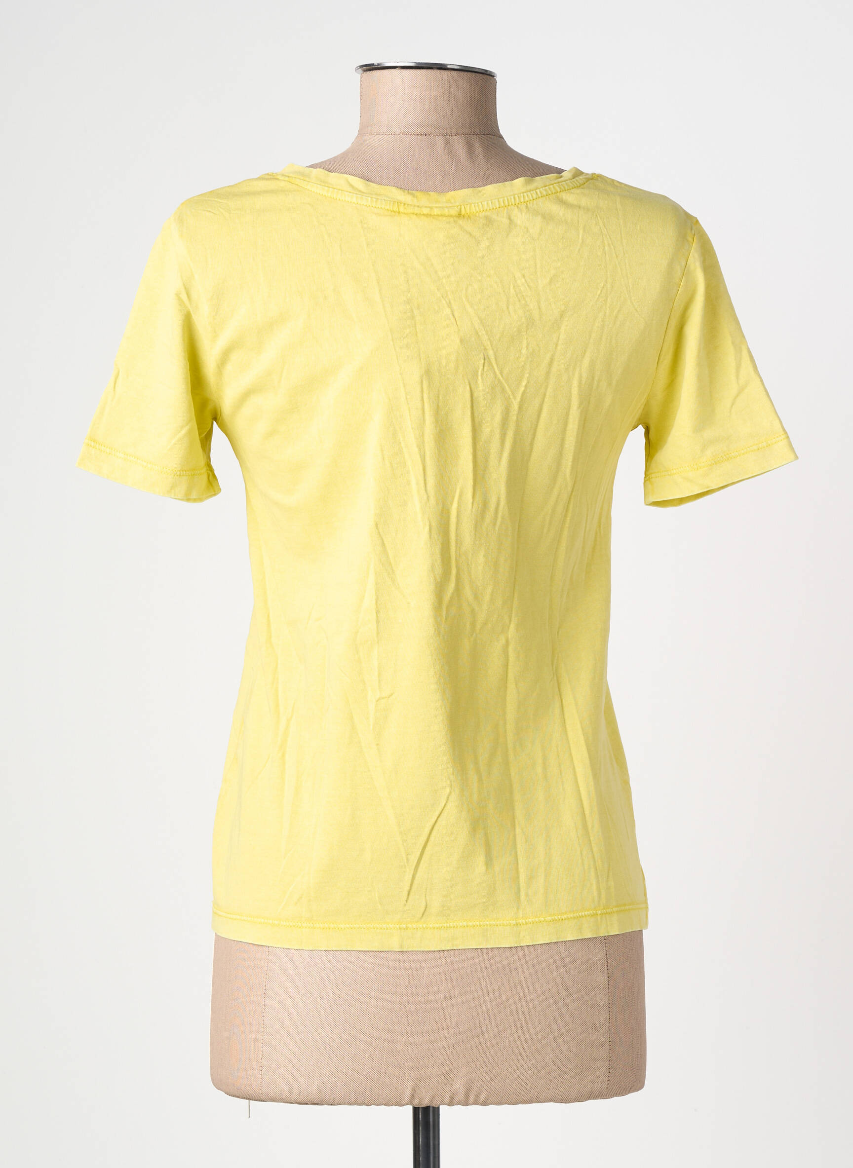 Tricou guler în v mâneci scurte galben JDY femeie