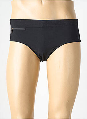 Slip de baie efect material satinat negru EMINENCE bărbat