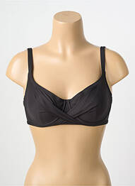 Sutien de costum de baie elasticitate sutien cupe întregi cu decolteu înalt negru ANTIGEL femeie