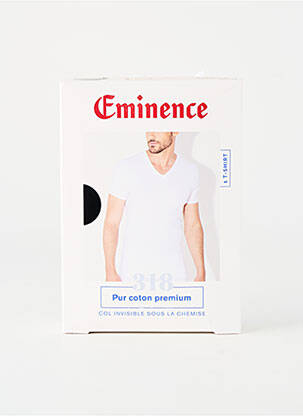 Tricou croială cambrată mâneci scurte negru EMINENCE bărbat