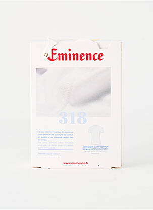 Tricou croială cambrată mâneci scurte alb EMINENCE bărbat