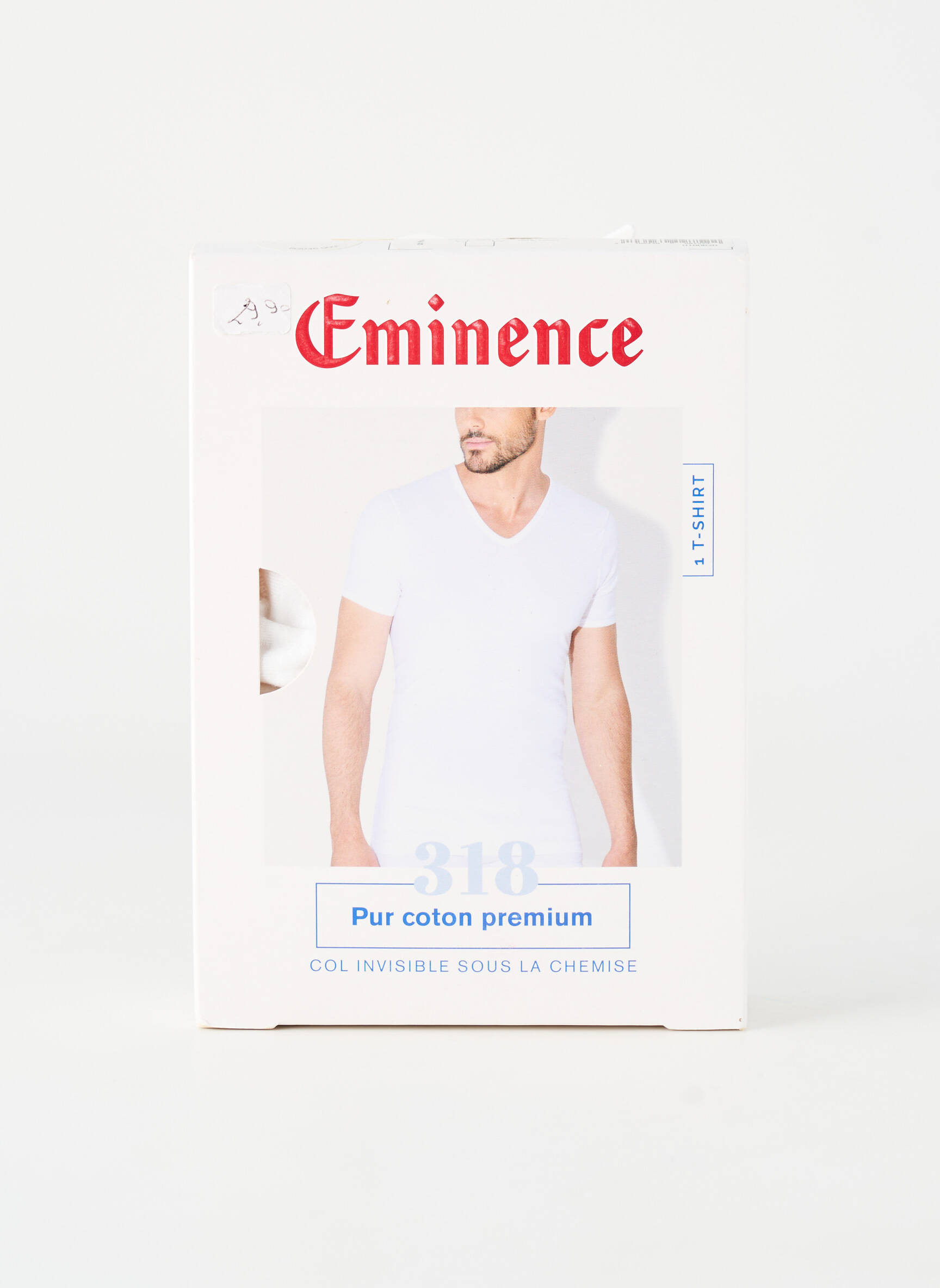 Tricou croială cambrată mâneci scurte alb EMINENCE bărbat