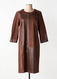 Rochie midi mâneci lungi mâneci lungi maro DIANE LAURY femeie