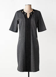Rochie midi mâneci scurte mâneci scurte gri DIANE LAURY femeie