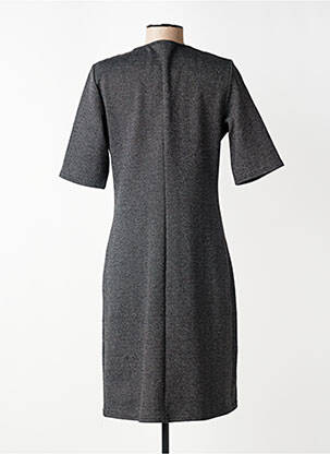 Rochie midi mâneci scurte mâneci scurte gri DIANE LAURY femeie