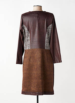 Rochie midi mâneci lungi mâneci lungi maro MERI & ESCA femeie