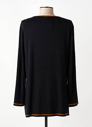 Tricou mâneci lungi mâneci lungi negru THEL ELEGANCE femeie