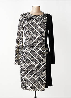 Rochie midi mâneci lungi mâneci lungi negru GEVANA femeie