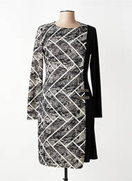 Rochie midi mâneci lungi mâneci lungi negru GEVANA femeie