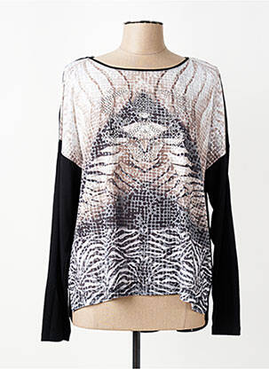 Tricou mâneci lungi mâneci lungi negru DIANE LAURY femeie